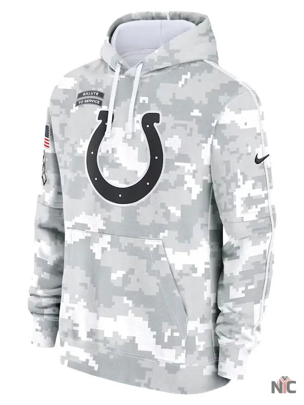 Indianapolis Colts Salute To Service Camo 2024 Hoodie NYC Jackets