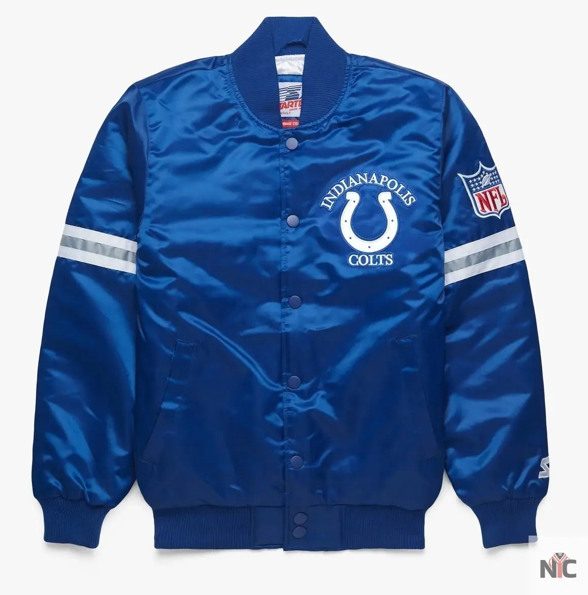Indianapolis Colts Satin Varsity Jacket NYC Jackets