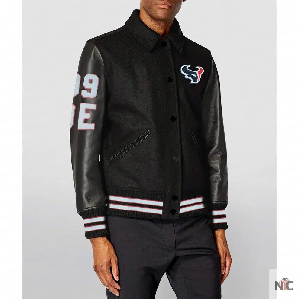 JJ Watt Houston Texas Varsity Black Jacket NYC Jackets