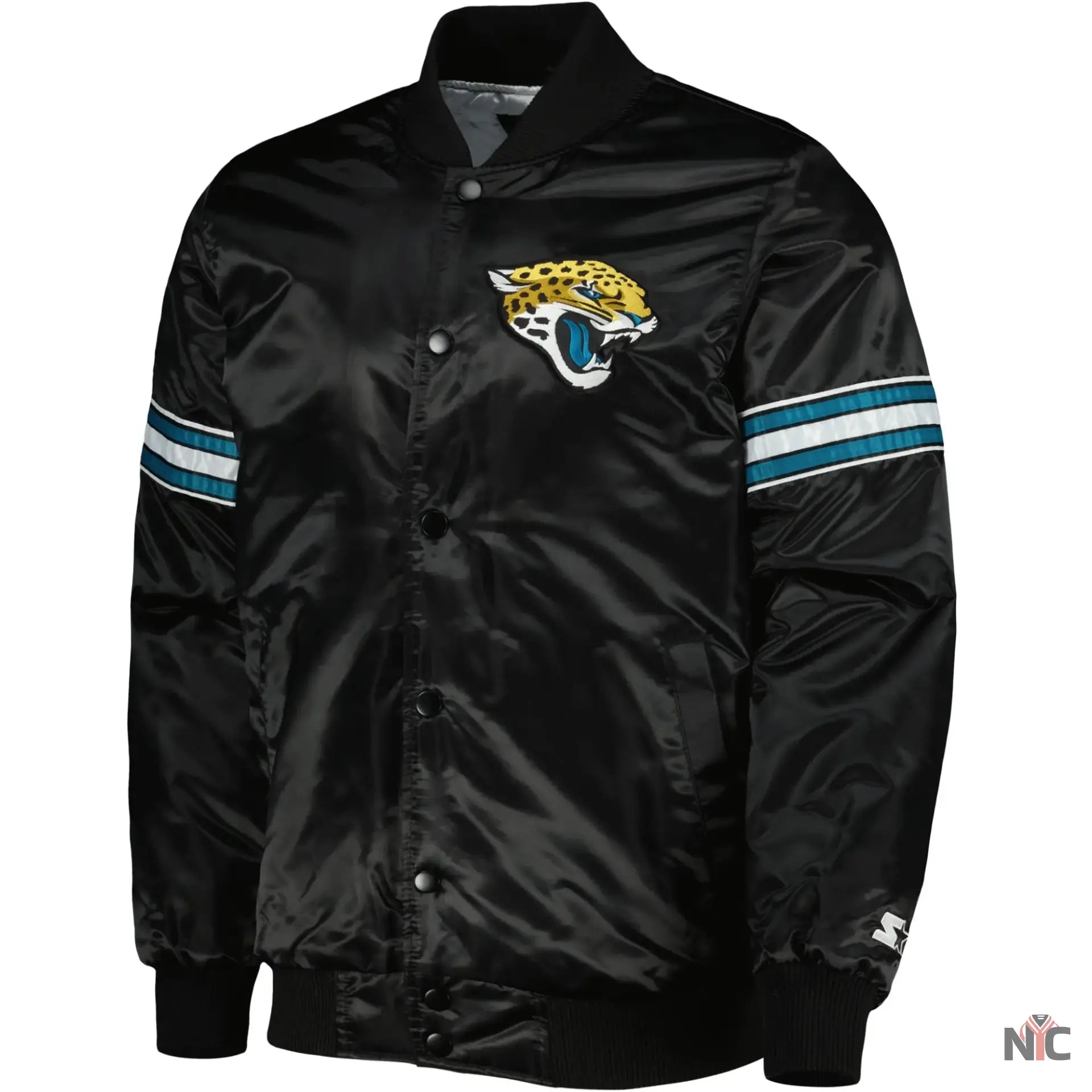 Jacksonville Jaguars Starter The Pick and Roll Satin Jacket NYC Jackets