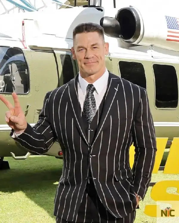 John Cena Head Of State Screening Striped Blazer NYC Jackets