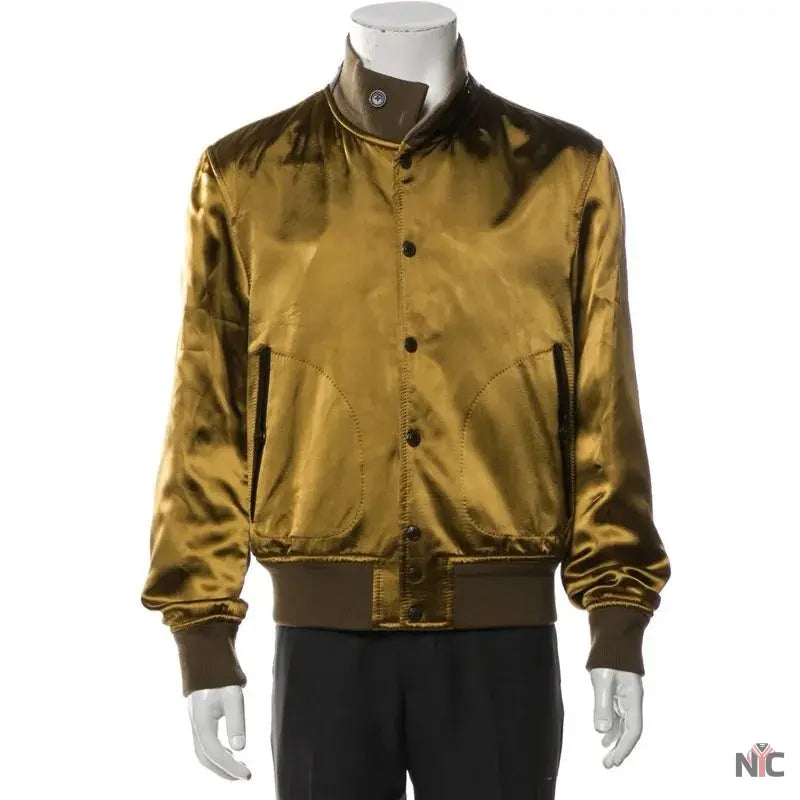 John Legend The Voice Olive Silk Bomber Jacket - NYC Jackets