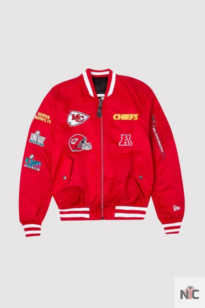Kansas City Chiefs MA-1 Red Bomber Jacket NYC Jackets