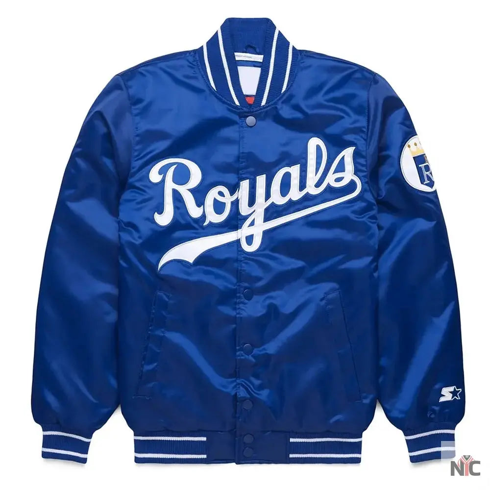 Kansas City Royals Classic Royal Satin Jacket NYC Jackets