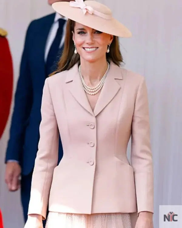 Kate Middleton Royal Dais Pink Blazer NYC Jackets