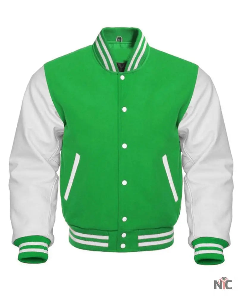 Kelly Green Varsity Jacket NYC Jackets