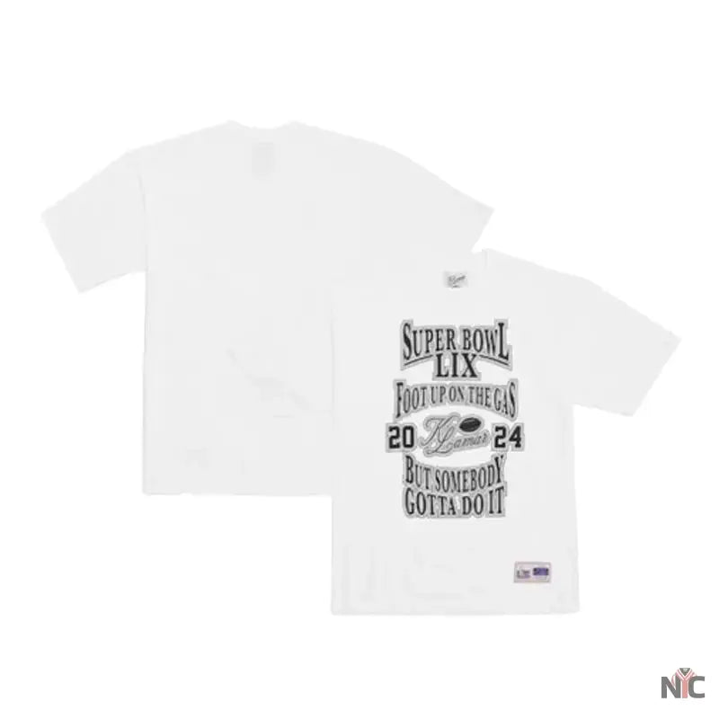 Kendrick Lamar Super Bowl LIX Foot Up On The Gas T-Shirt NYC Jackets