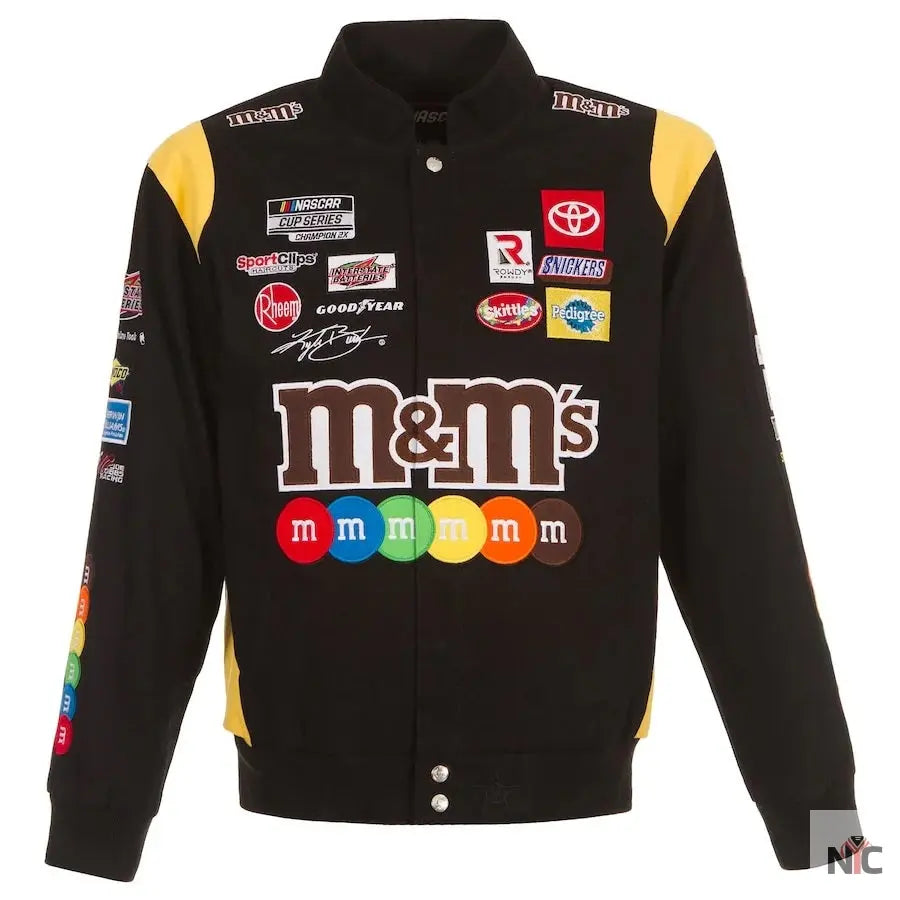 Kyle Busch M&Ms Full-Snap Twill Jacket NYC Jackets