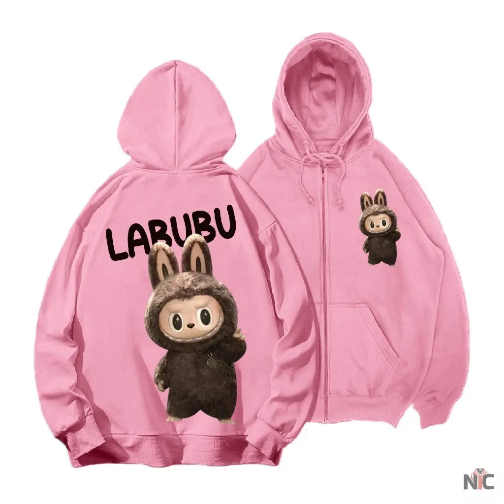 Labubu The Monsters Pink Hoodie NYC Jackets