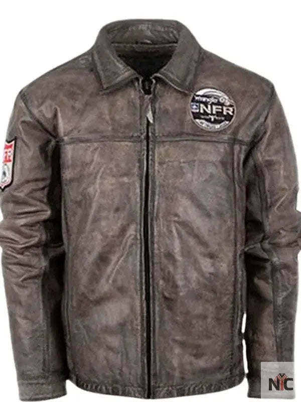 Las Vegas NFR Brown Leather Jacket NYC Jackets