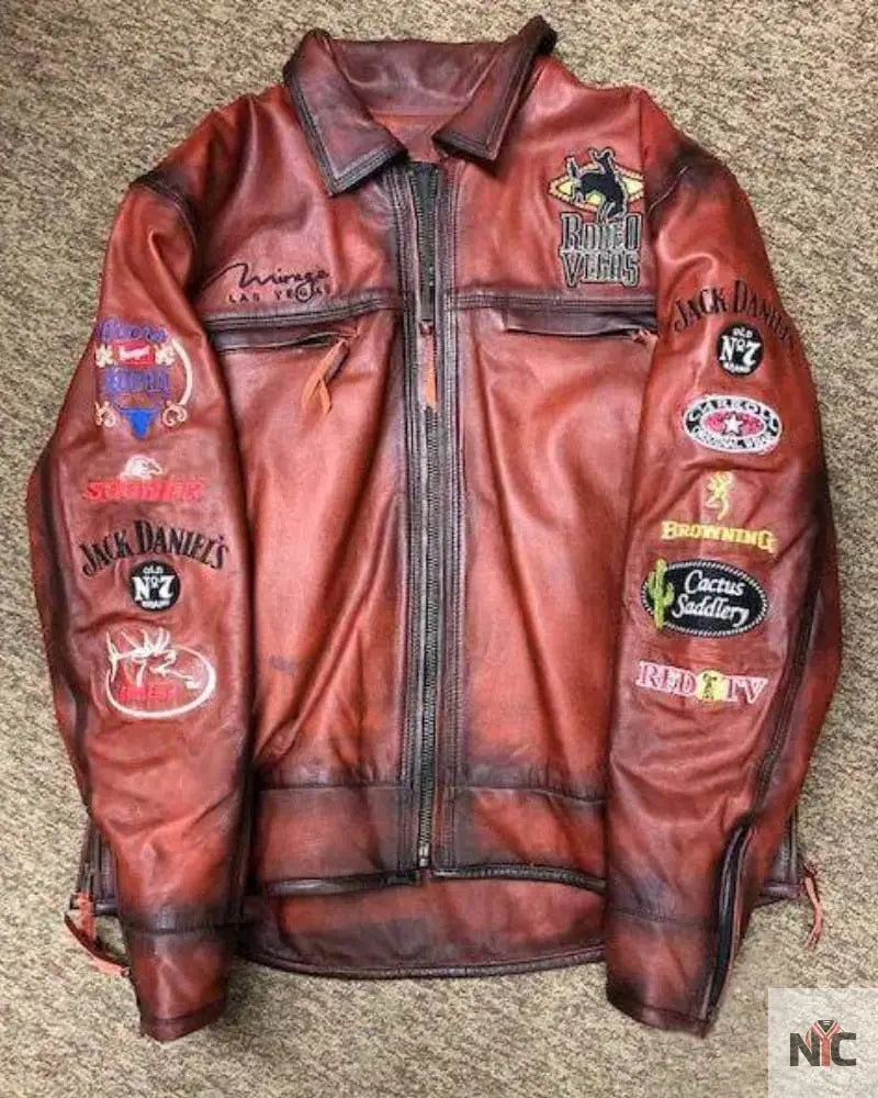 Las Vegas Rodeo Mirage Brown Leather Jacket NYC Jackets