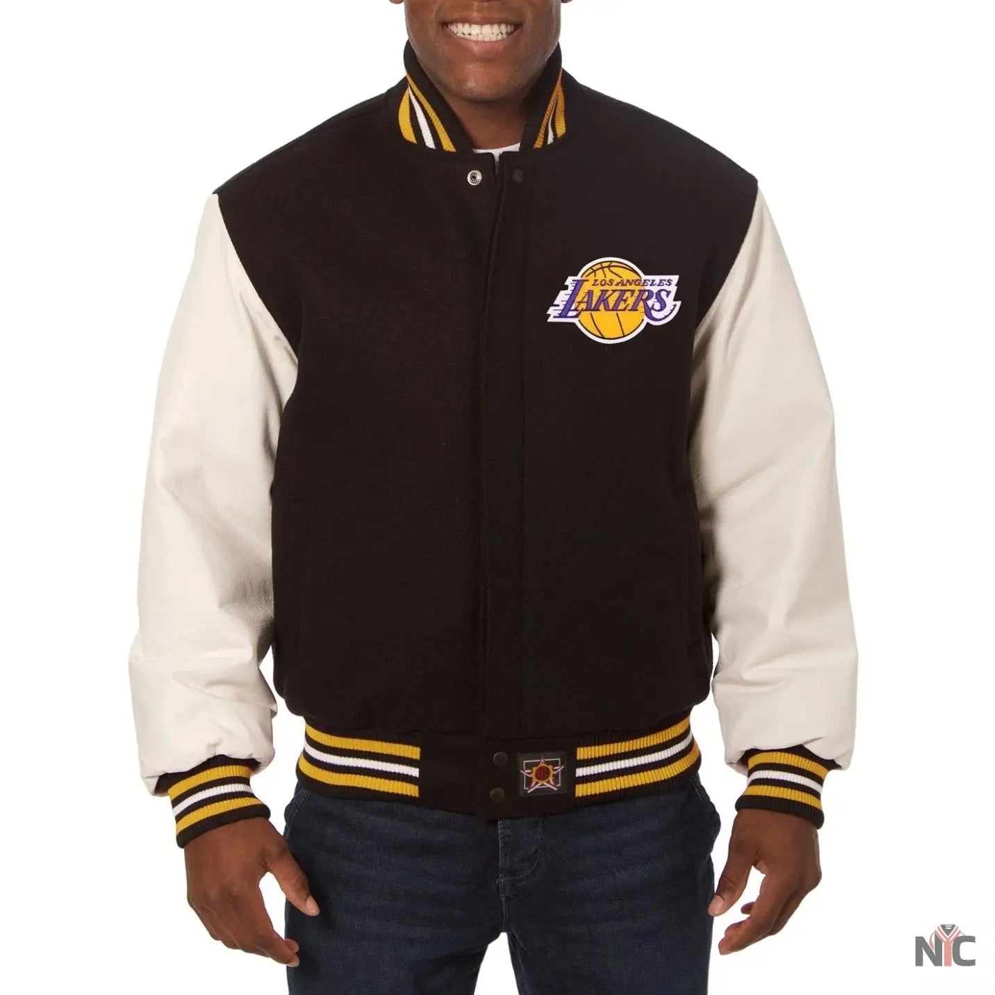 Los Angeles Lakers Domestic Wool And Leather Jacket NYC Jackets