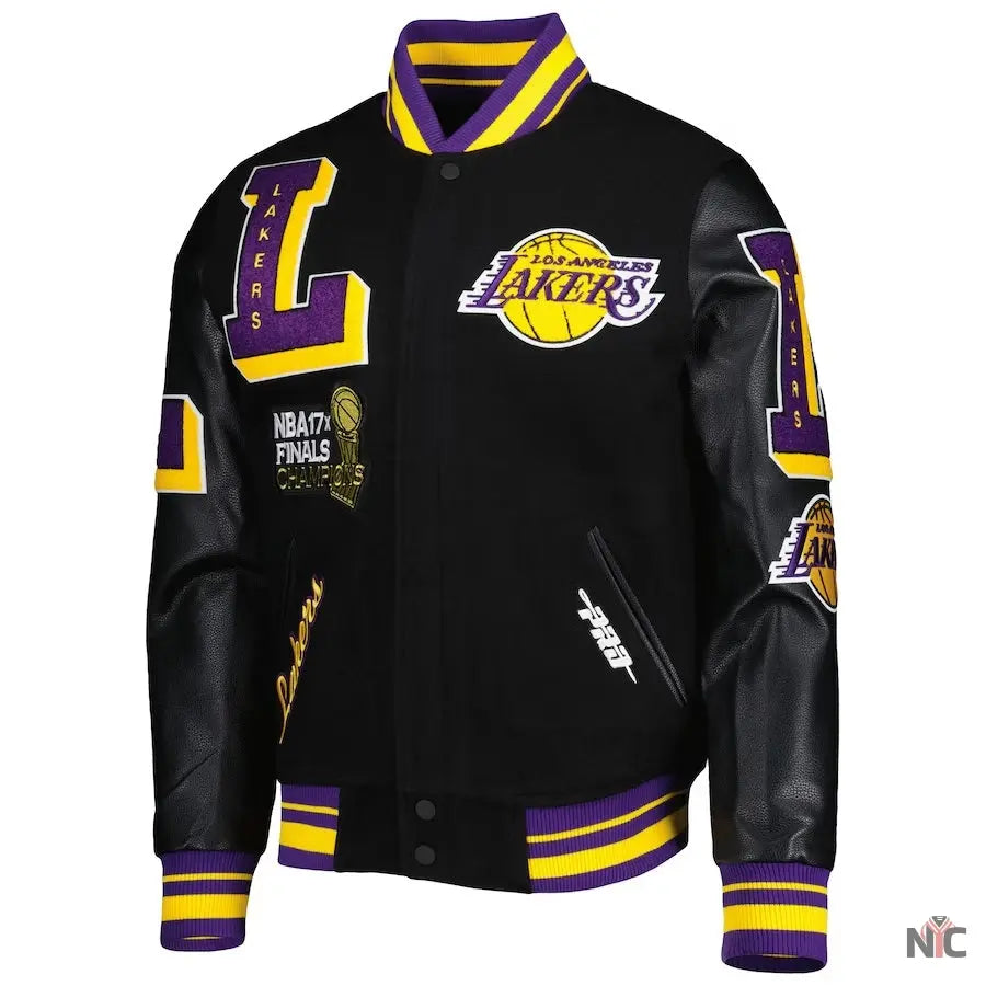 Los Angeles Lakers NBA Finals Champions Black Varsity Jacket NYC Jackets