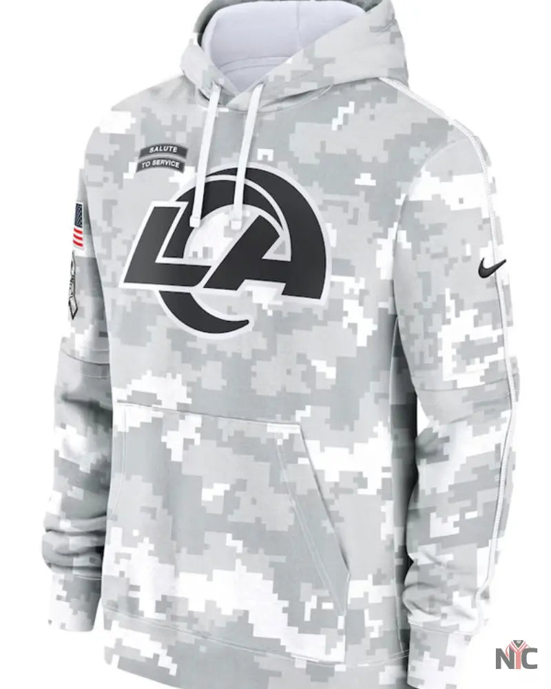 Los Angeles Rams Salute To Service Camo 2024 Hoodie NYC Jackets