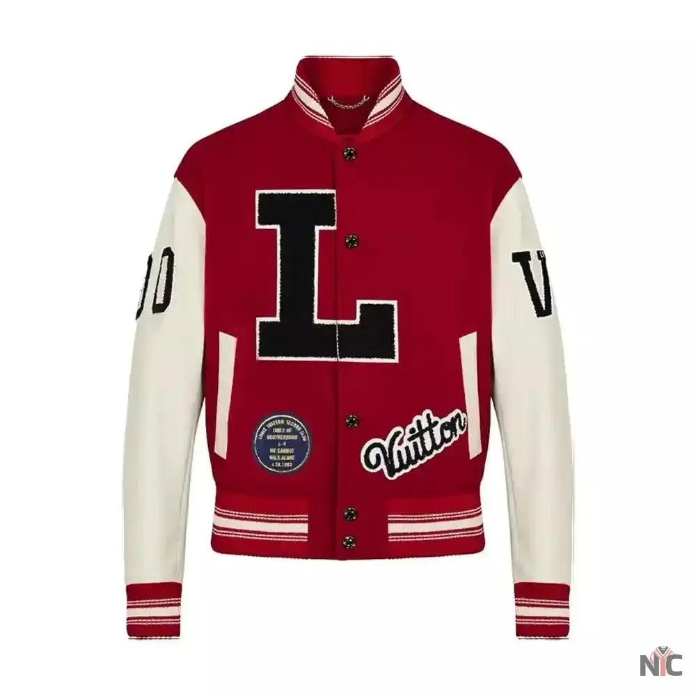 Louis Vuitton Dreaming Red Varsity Jacket NYC Jackets