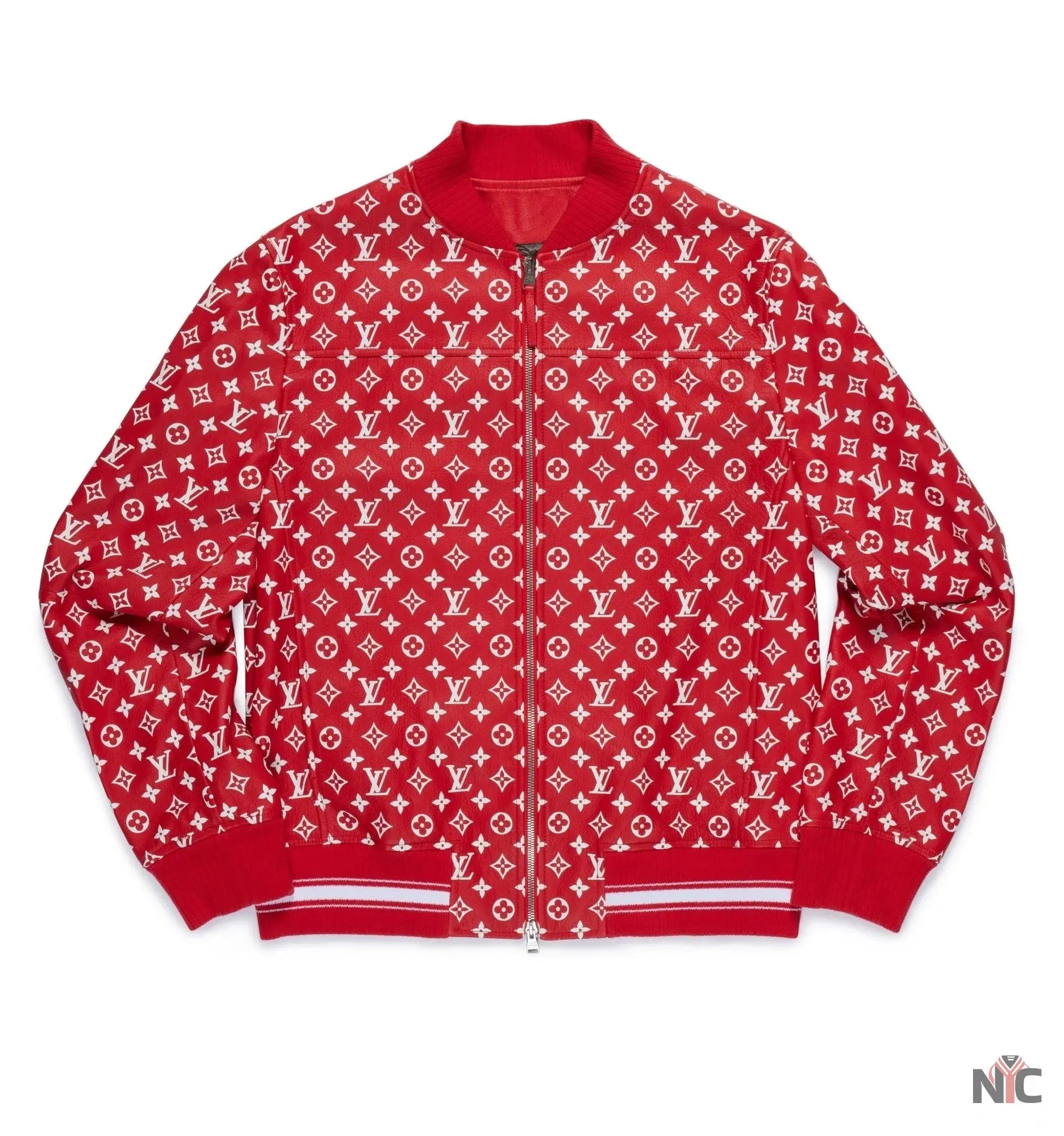 Louis Vuitton Supreme LV Baseball Varsity Jacket NYC Jackets