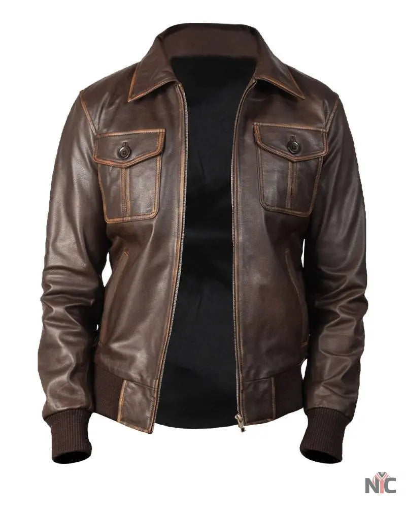 Luis Bomber Leather Jacket NYC Jackets