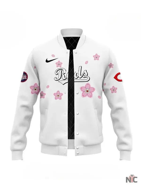 MLB Tokyo Series 2025 Cincinnati Reds Varsity Jacket NYC Jackets