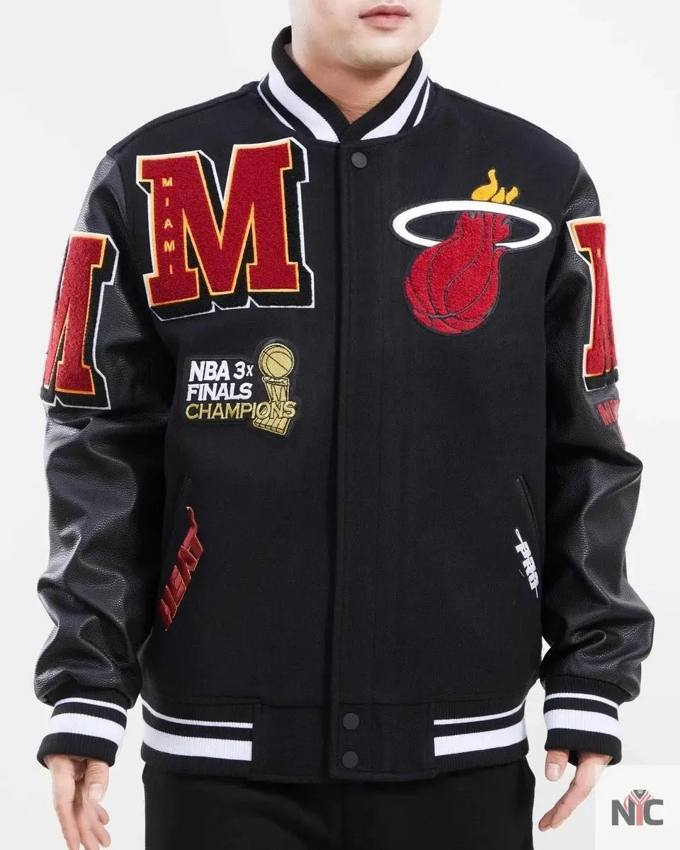 Miami Heat Mash Up Varsity Jacket NYC Jackets