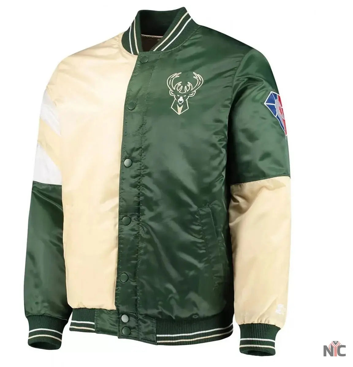 Milwaukee Bucks 75th Anniversary Leader Color Block Jacket NYC Jackets