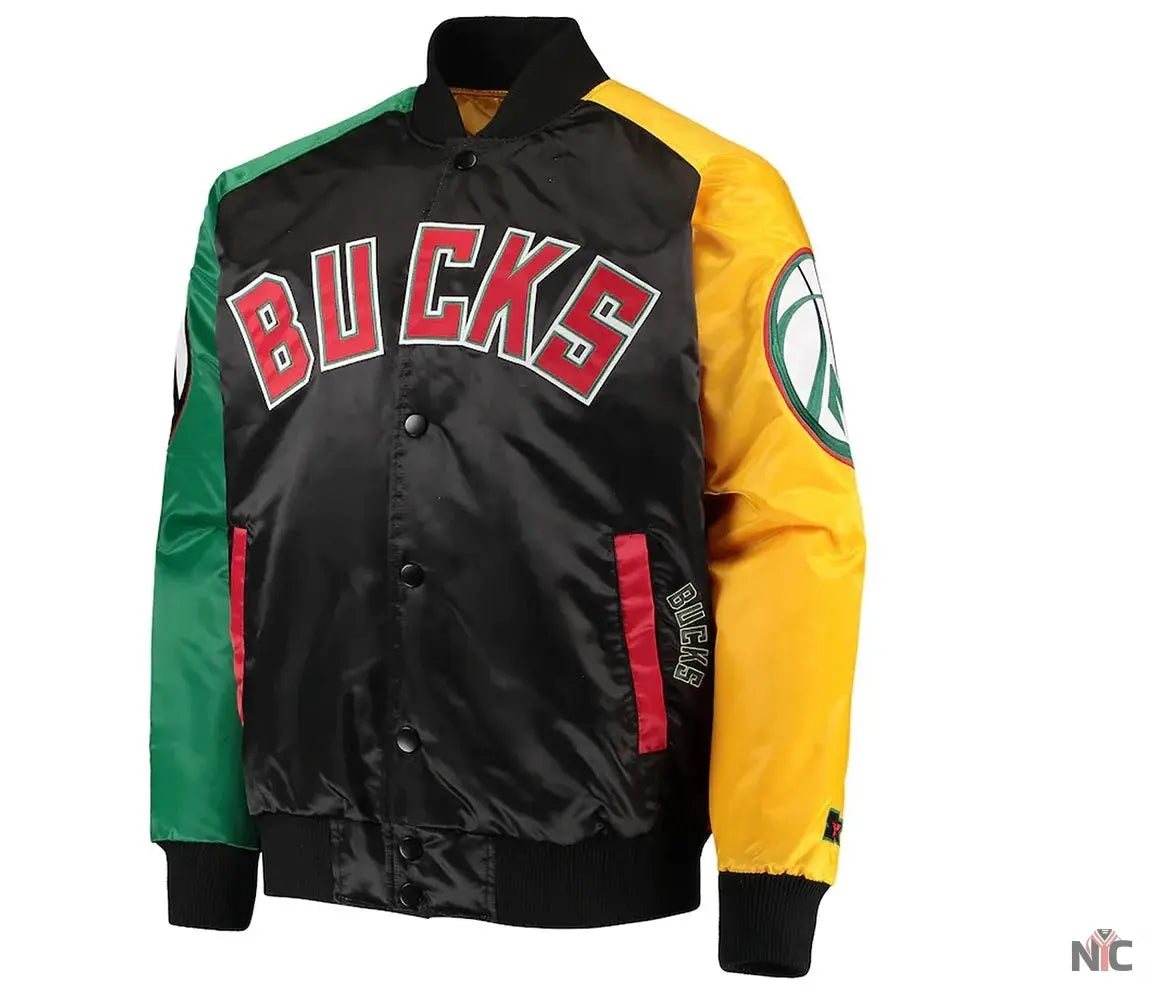 Milwaukee Bucks Ty Mopkins Satin Jacket NYC Jackets