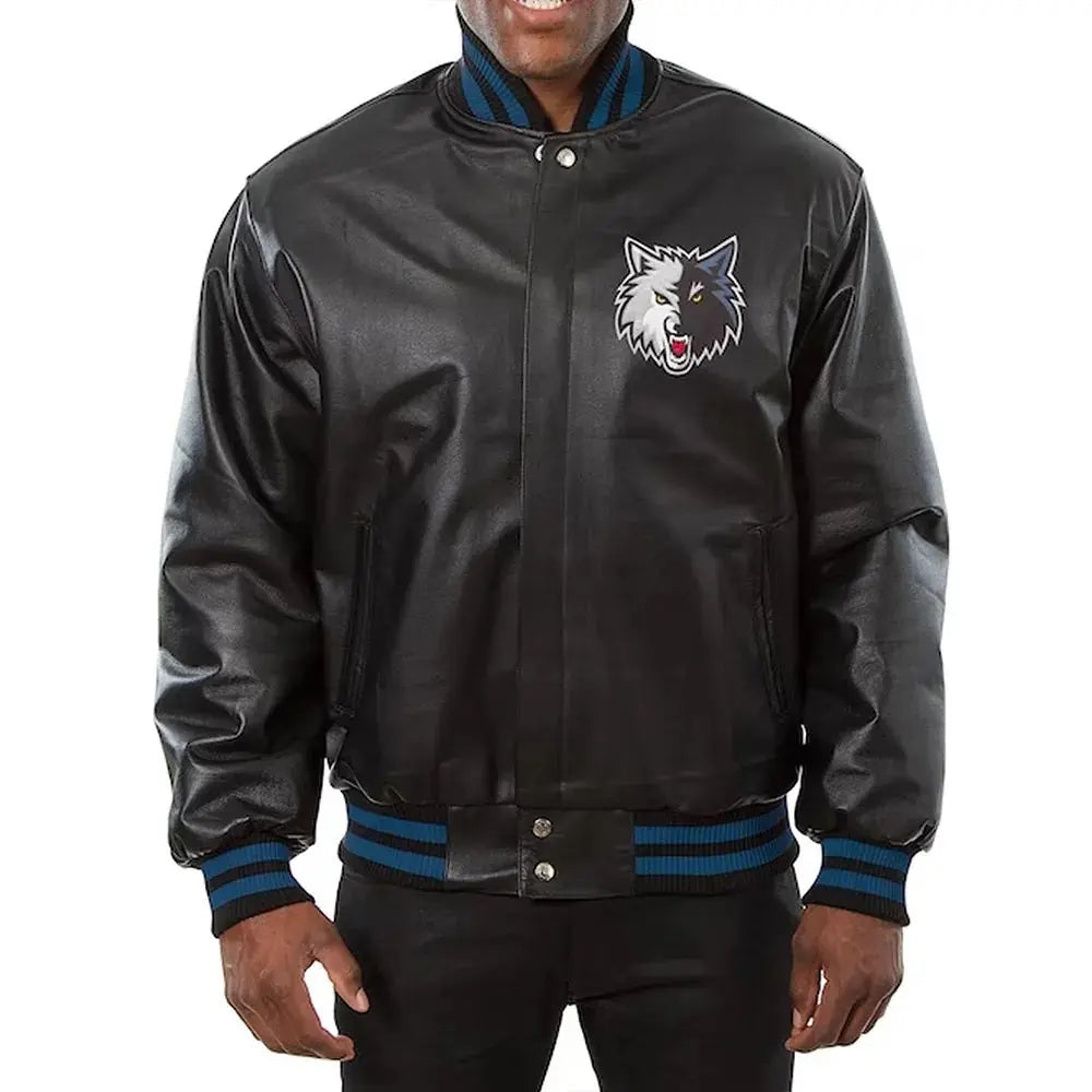 Minnesota Timberwolves Domestic Team Leather Jacket NYC Jackets