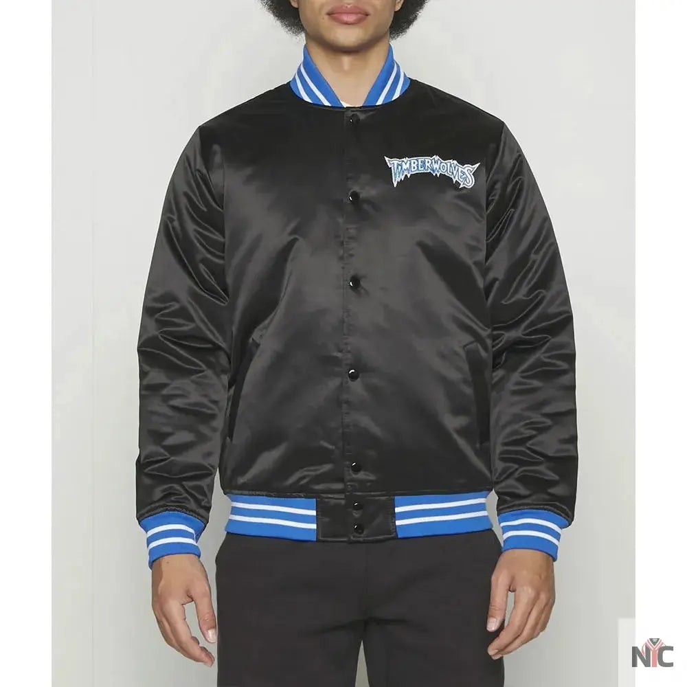 Minnesota Timberwolves Heavyweight Satin Jacket NYC Jackets