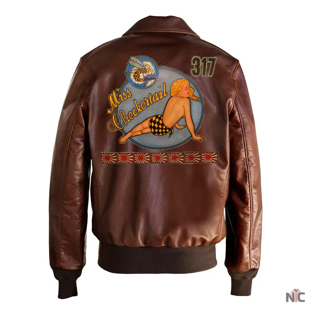 Miss Checkertail Jet Nose Art A2 Jacket NYC Jackets