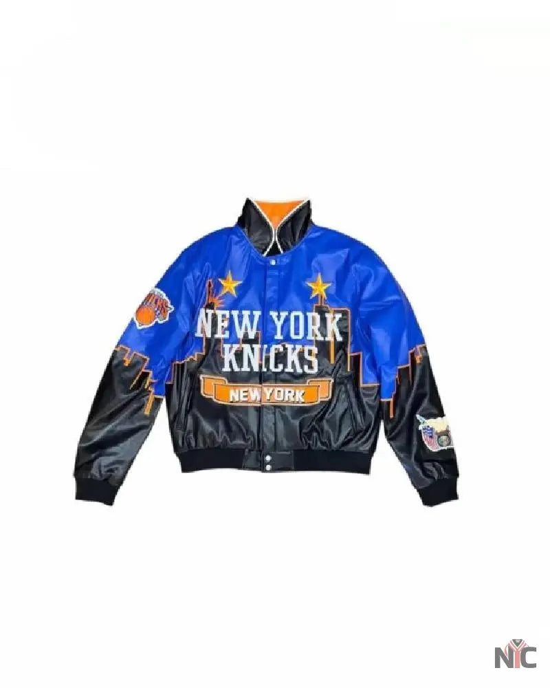 NBA Team NY Knicks Jeff Hamilton Leather Jacket NYC Jackets