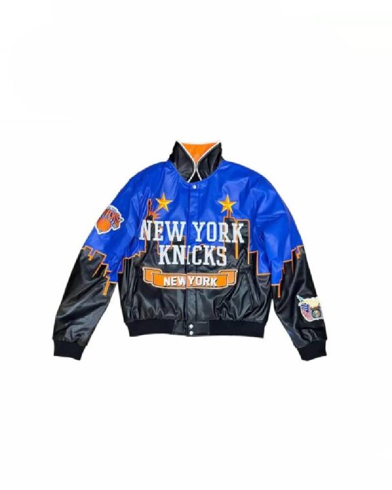 NBA Team NY Knicks Jeff Hamilton Leather Jacket