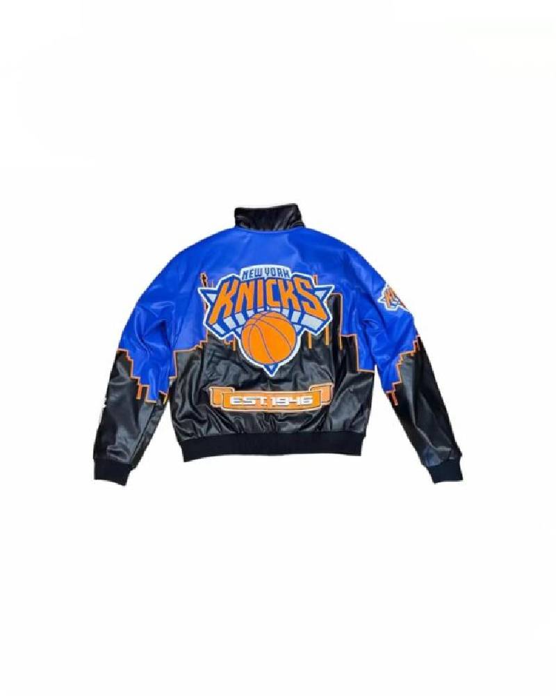 NBA Team NY Knicks Jeff Hamilton Leather Jacket