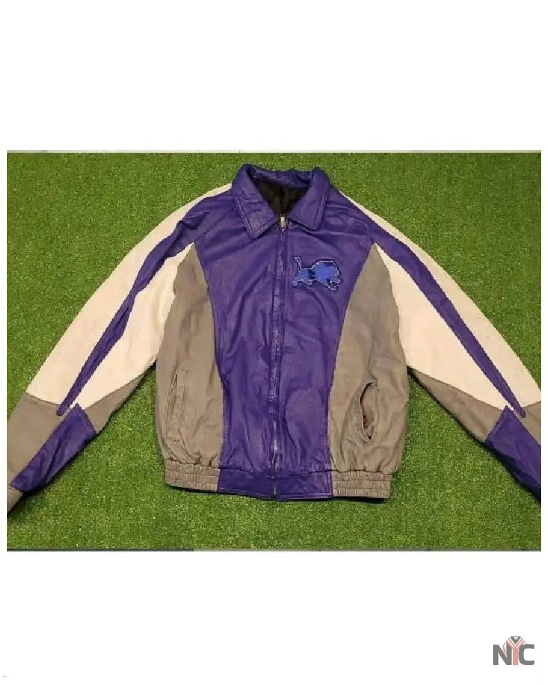 NFL Detroit Lions Jeff Hamilton Leather Jacket NYC Jackets