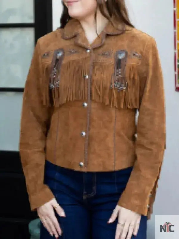 NFR Las Vegas 2025 Brown Fringe Jacket NYC Jackets