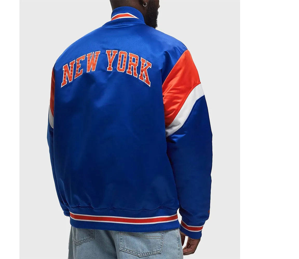 NY Knicks Heavyweight Royal Satin Jacket