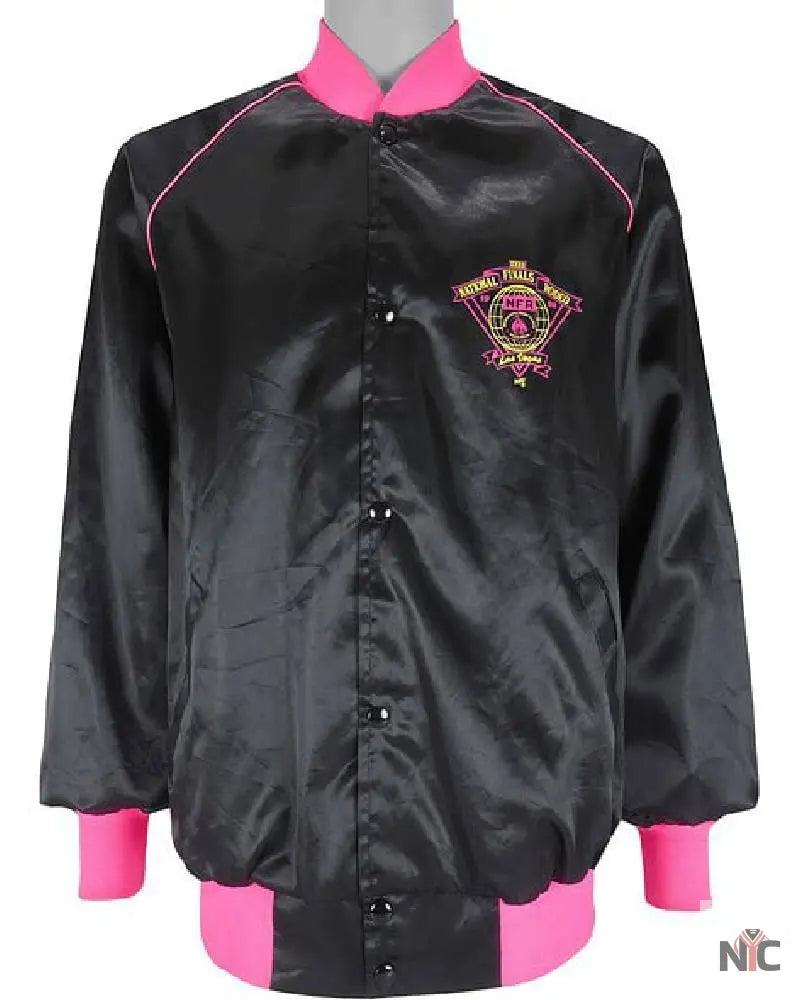 National Finals Rodeo 1990 Black Satin Jacket NYC Jackets