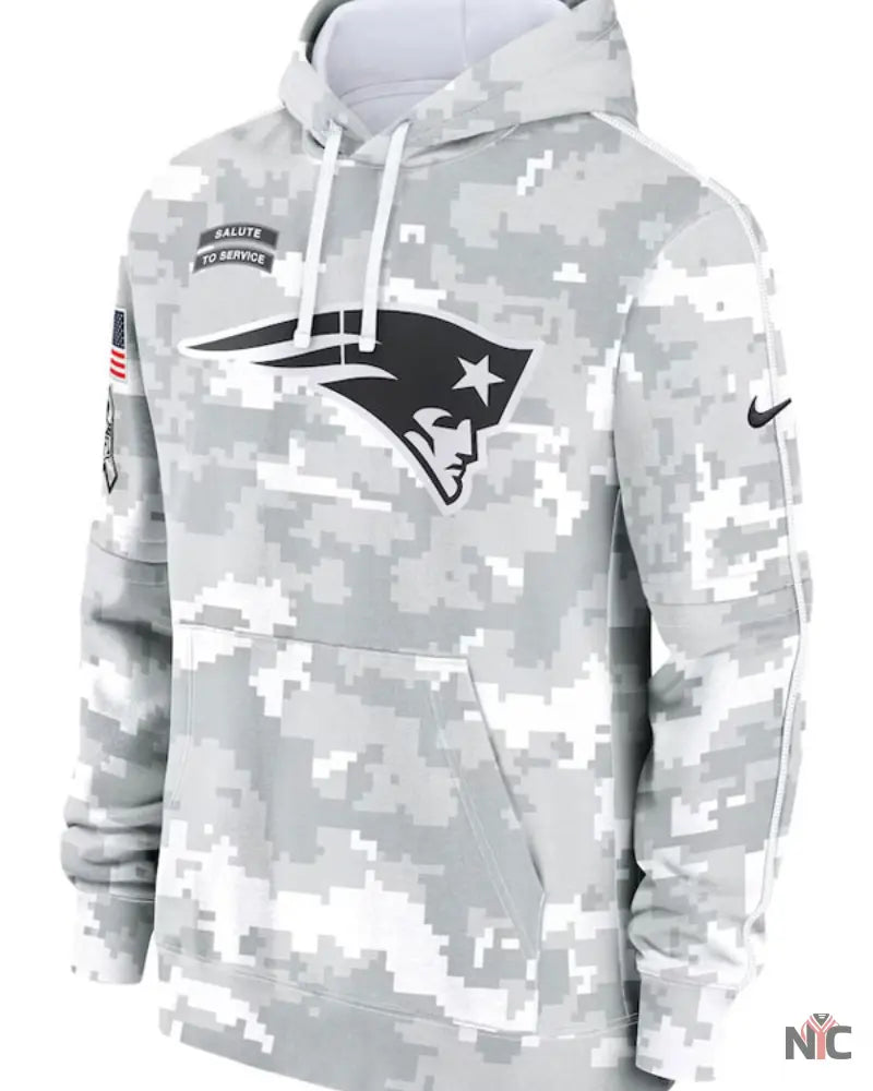 New England Patriots Salute To Service Camo 2024 Hoodie NYC Jackets