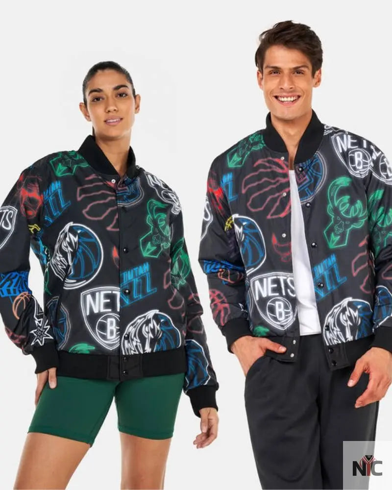 New Era NBA Printed Bomber Jacket NYC Jackets