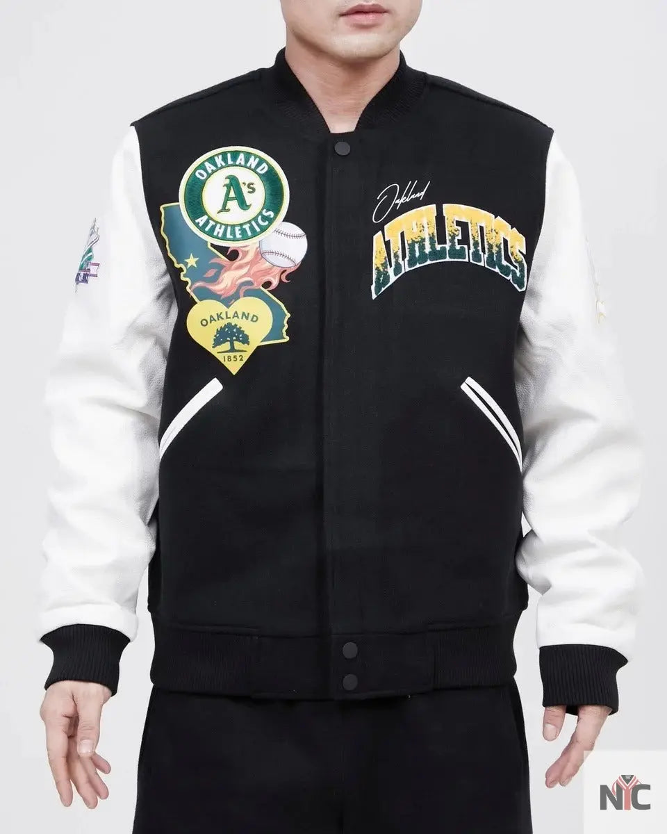 Oakland Athletics Home Town Wool Varsity Jacket NYC Jackets