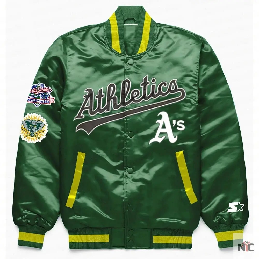 Oakland Athletics World Series Green Jacket NYC Jackets