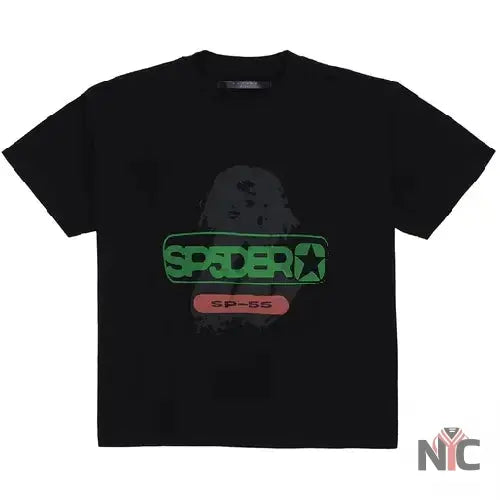 Oversized Reunion Sp5der Black T-Shirt NYC Jackets