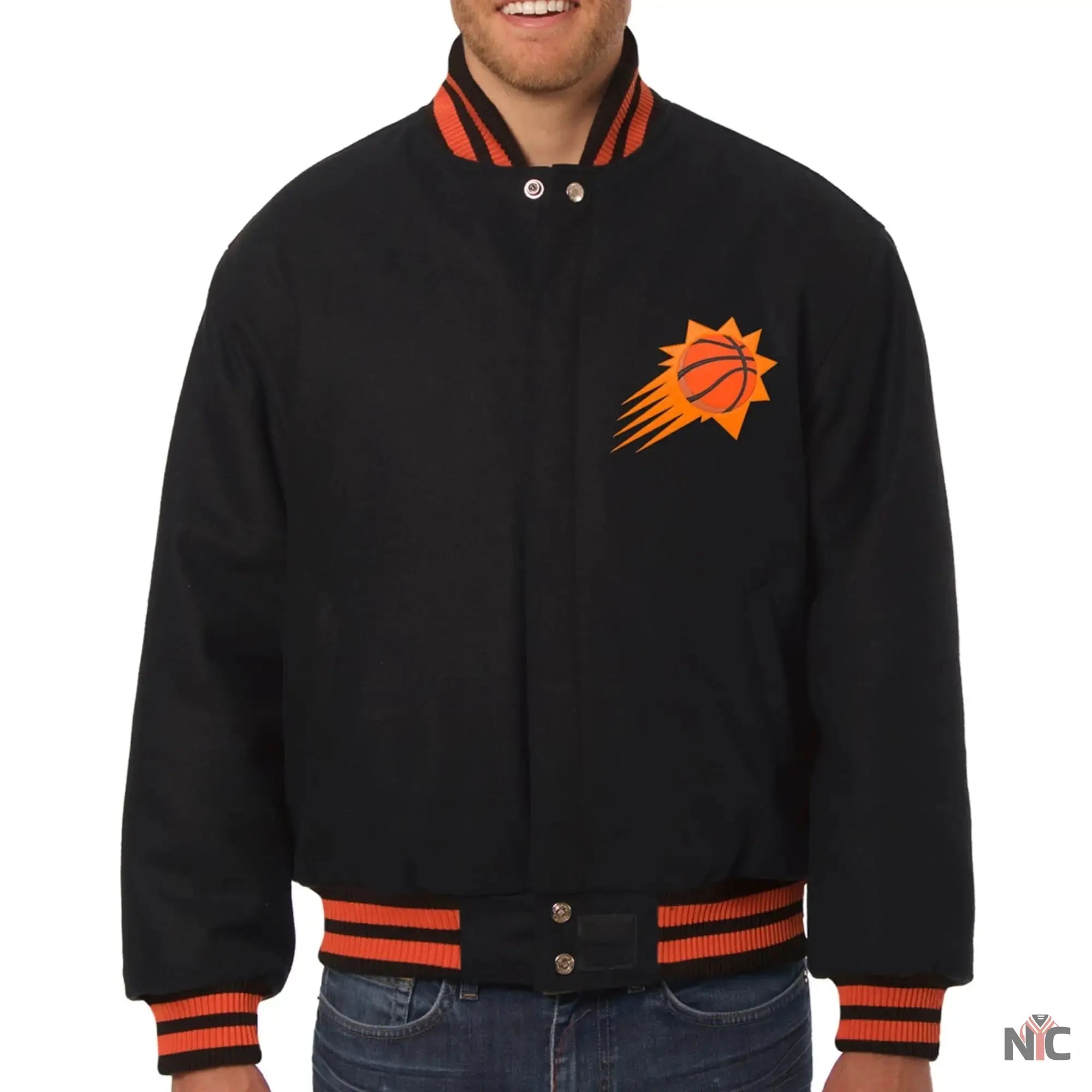 Phoenix Suns Black Wool Varsity Jacket NYC Jackets