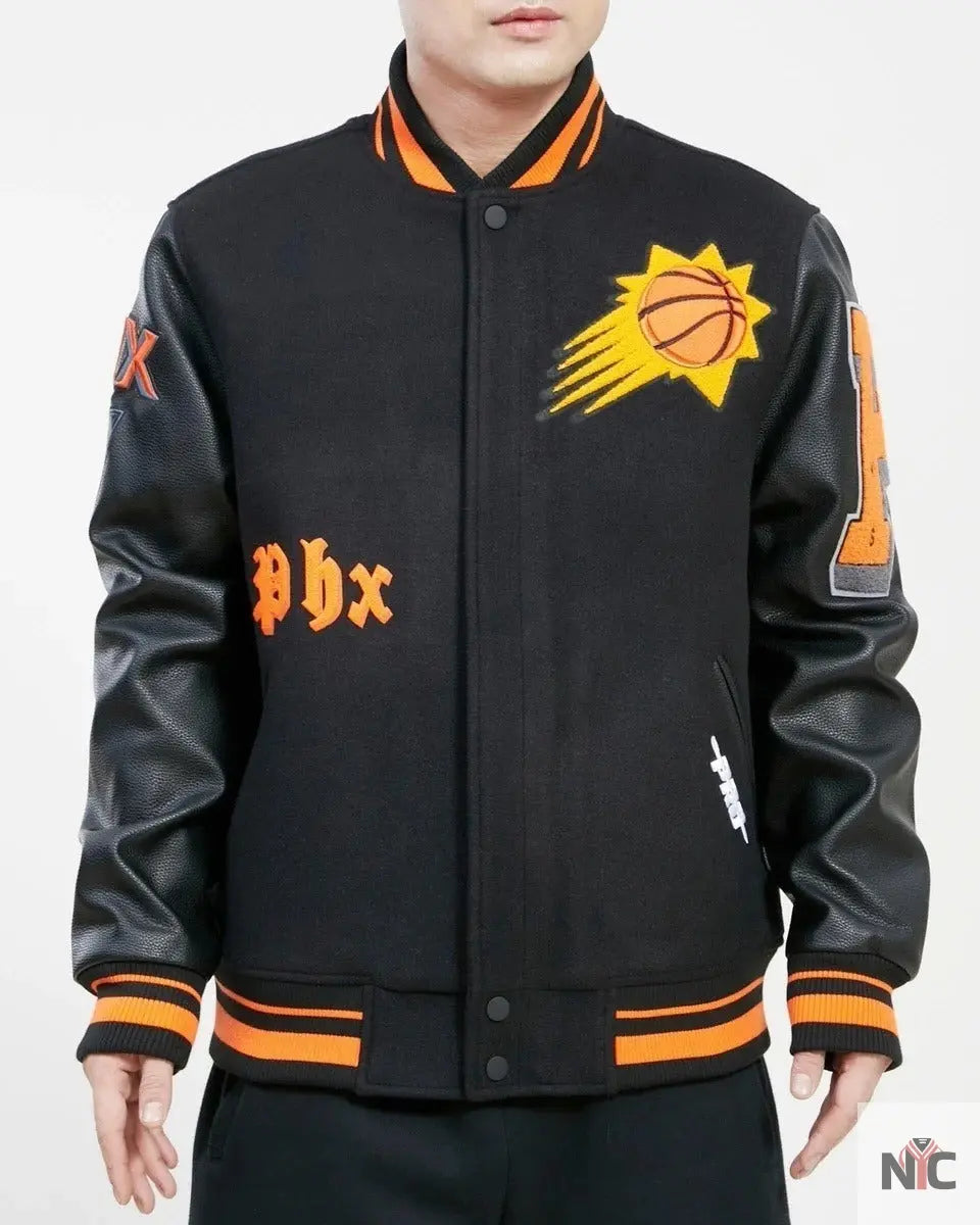 Phoenix Suns Old English Logo Varsity Jacket NYC Jackets