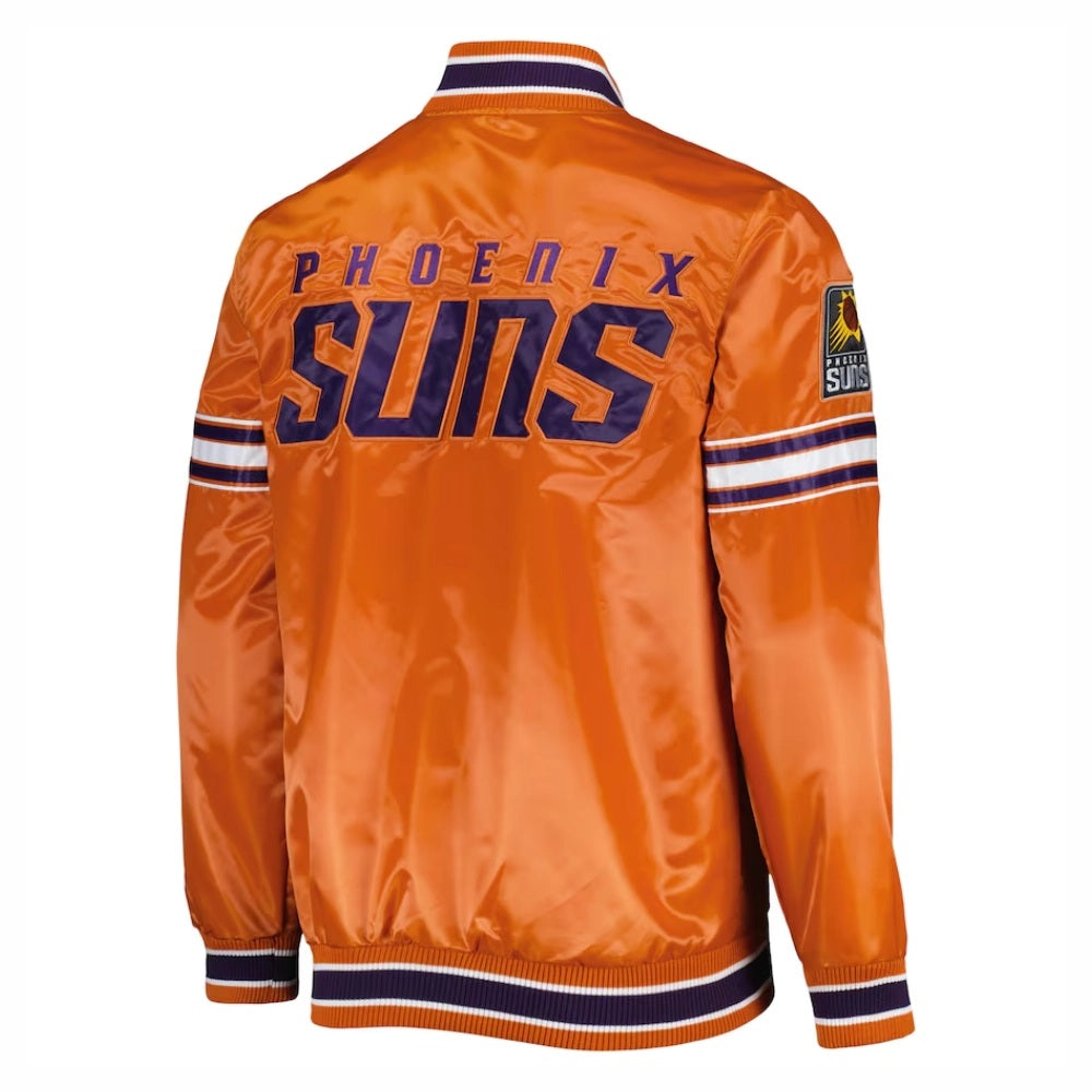 Phoenix Suns Pick & Roll Full-Snap Satin Varsity Jacket