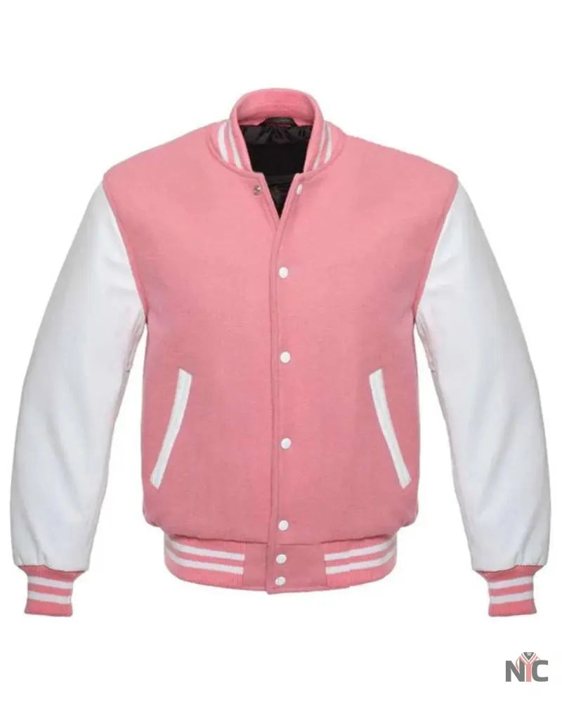 Pink Varsity Jacket NYC Jackets