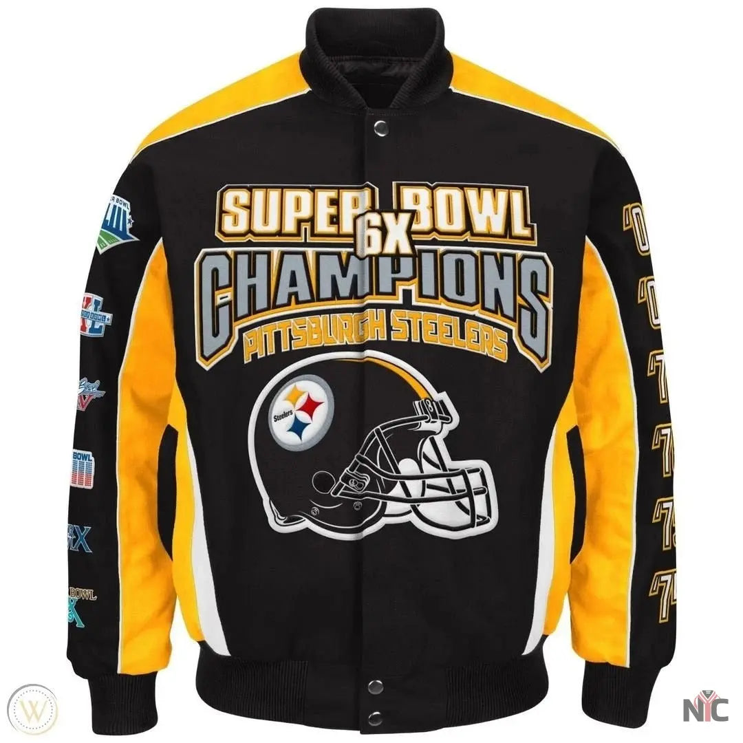 Pittsburgh Steelers 6X Super Bowl Jacket NYC Jackets