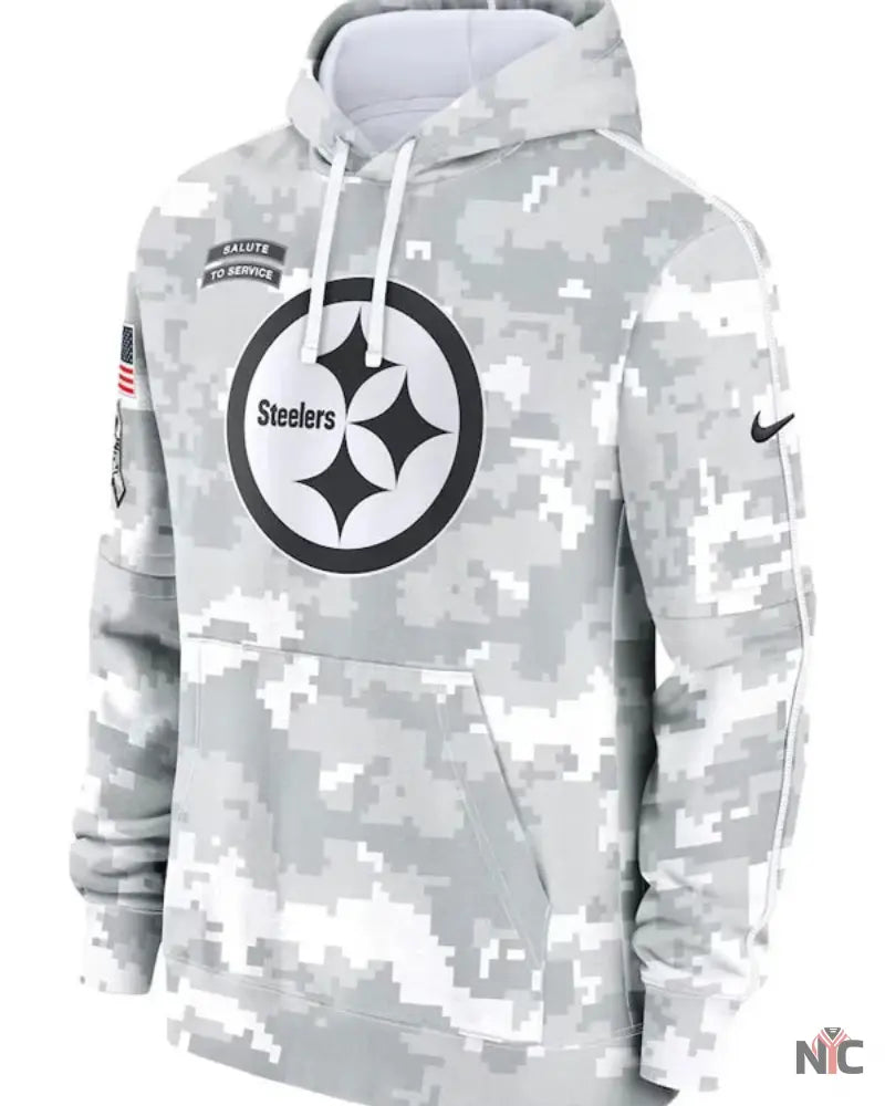 Pittsburgh Steelers Salute To Service Camo 2024 Hoodie NYC Jackets