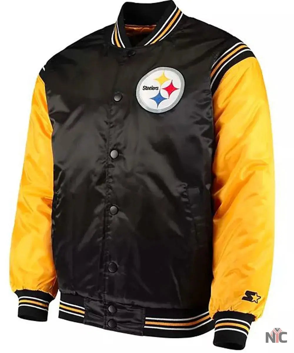 Pittsburgh Steelers Starter Varsity Satin Jacket NYC Jackets