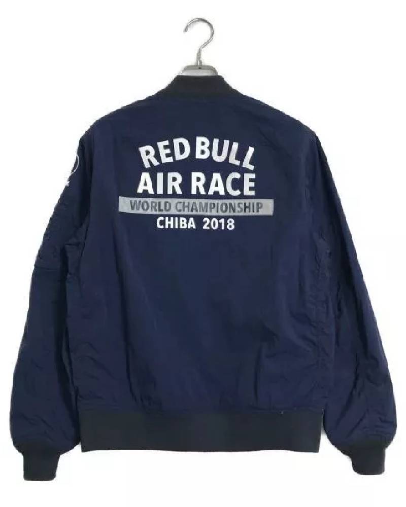 Avirex Custom Ma-1 Red Bull Navy Blue Flight Bomber Jacket - NYC Jackets