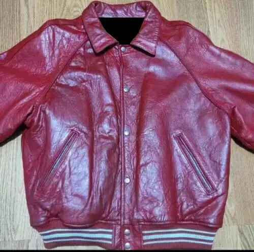 Red Avirex Indian Motorcycle Jacket