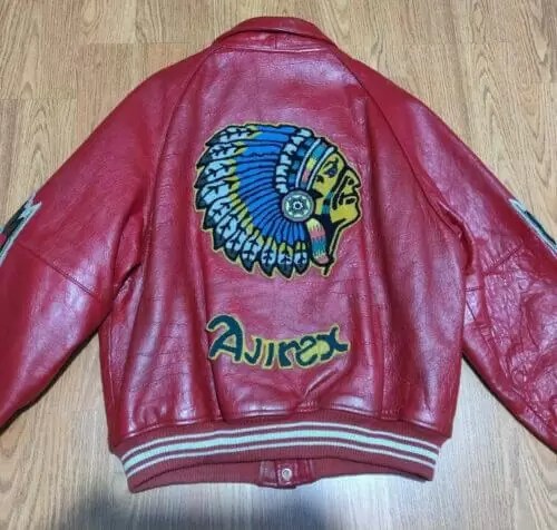 Red Avirex Indian Motorcycle Jacket